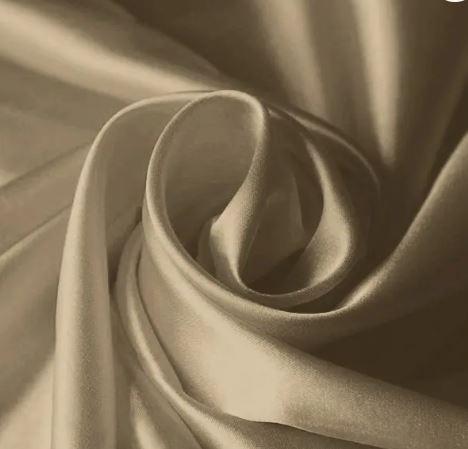 Taupe satin fabric